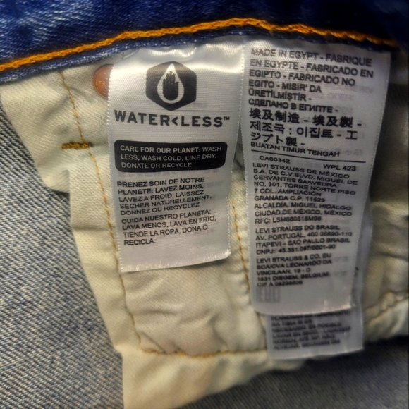 Levi’s 501 Denim Distressed Jean Shorts W30 A60 Waterless - Picture 6 of 11